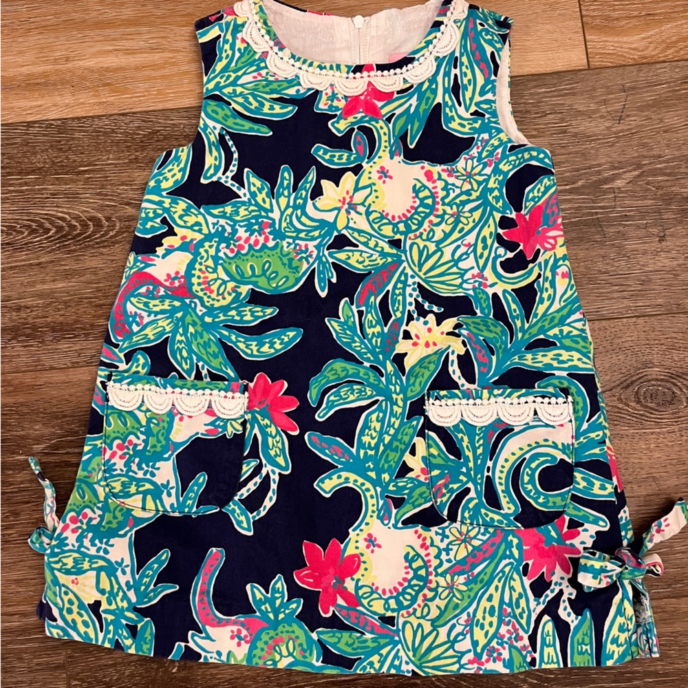Lilly Pulitzer Toddler Girl dress Floral Sleeveless Dress size 2T